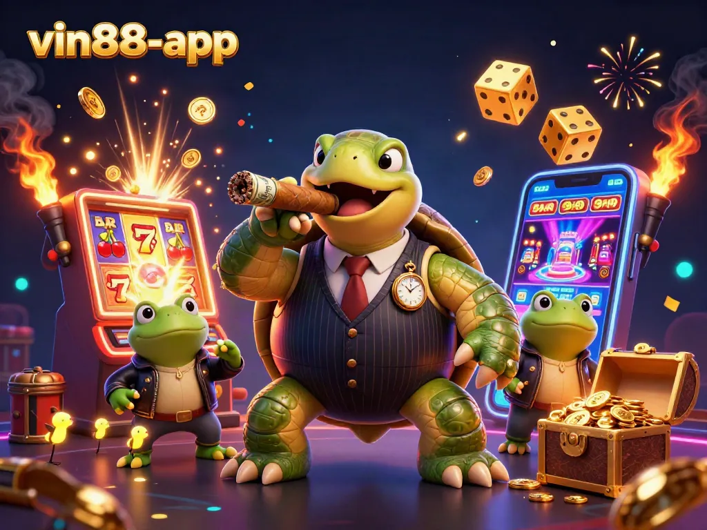 Spin the reels with vin88-app's colorful jackpot explosion and casino charm.