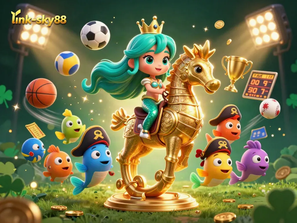 link-sky88 engages players with an exciting mermaid-themed gambling experience featuring vibrant colors and dynamic elements.